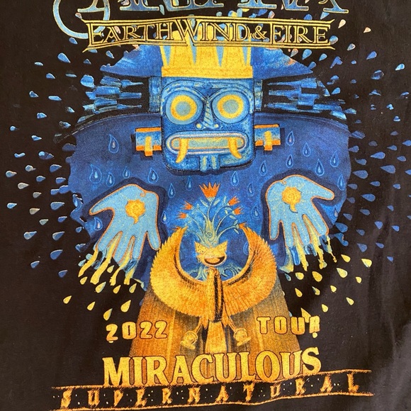 2022 Santana Earth Wind & Fire Tour T Shirt - Picture 4 of 6